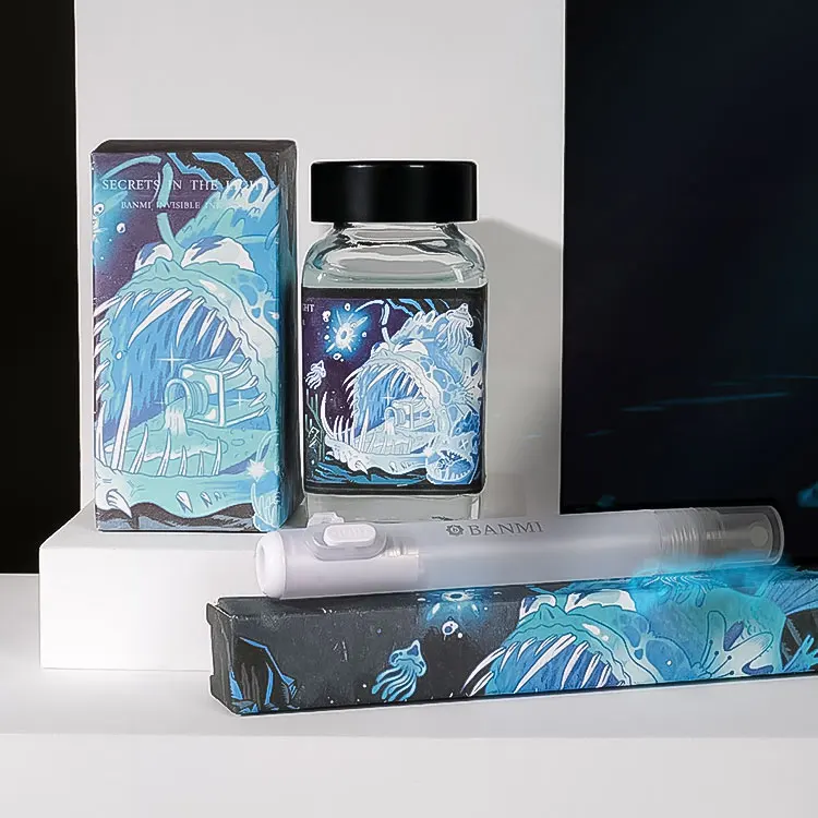 Fluorescent invisible transparent pen creative color ink dipping pen dyeing card drawing writing paper for students