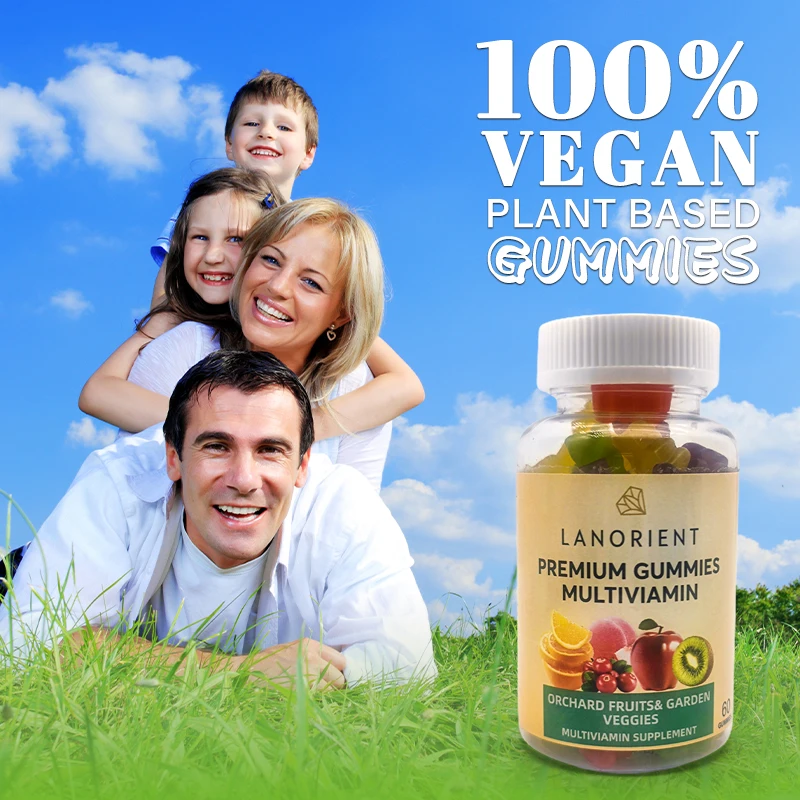 kids adult Natural Multi Vitamin Supplement Premium Gummies Multiviamin Orchard Fruits and Garden Vegetables premium Candy