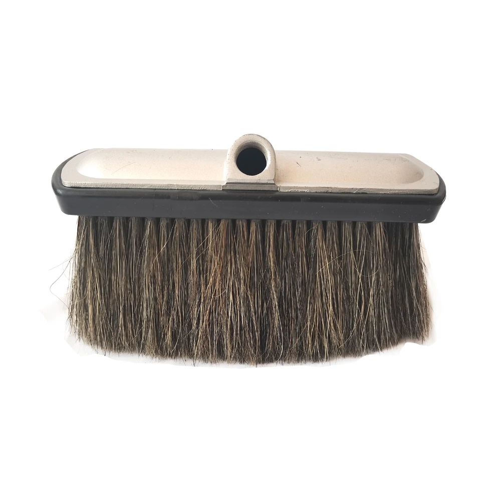 Aluminum head car washing brush natural soft hog hair boar bristle brush