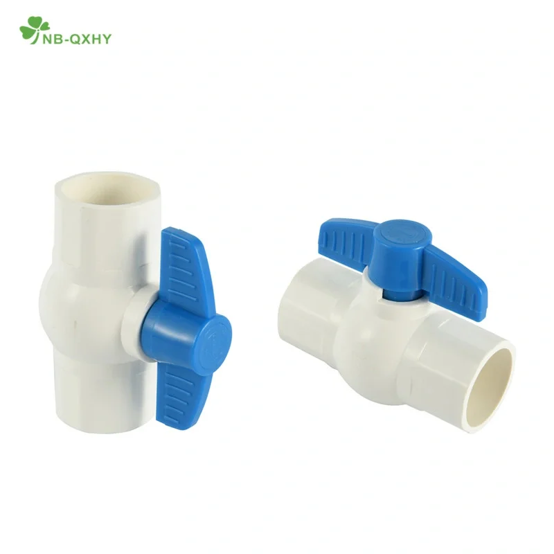 High Quality Dark Green Long Handle Threaded PVC Plastic Octagonal Ball Valve