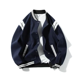 Custom Logo Mens Lightweight Varsity Jacket Loose Fit Casual Baseball Letterman Jacket for Men Streetwear Sport Outwear