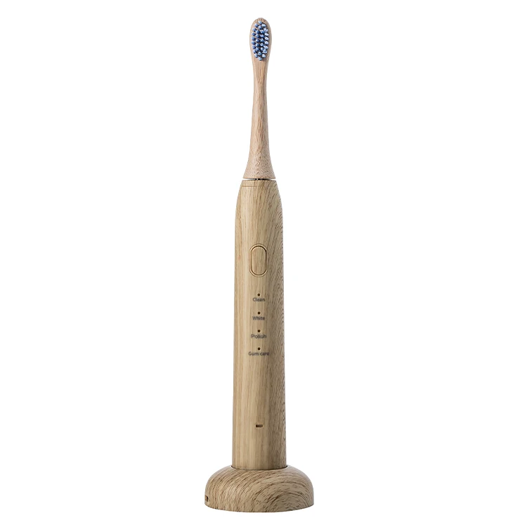 H200 Natural Organic Biodegradable Ultrasonic Bamboo Toothbrush Head Sonic Electric Eco-friendly Wood Toothbrush