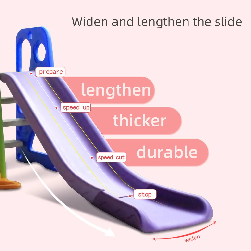 Multi-Function New Style Indoor Playground Classic 5 In 1 For Kids Plastic Slides Children Slide Outdoor Swing