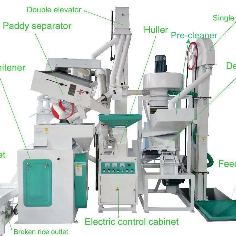 CTNM15B 1 ton rice mill for sale with stable performance rice milling machinery