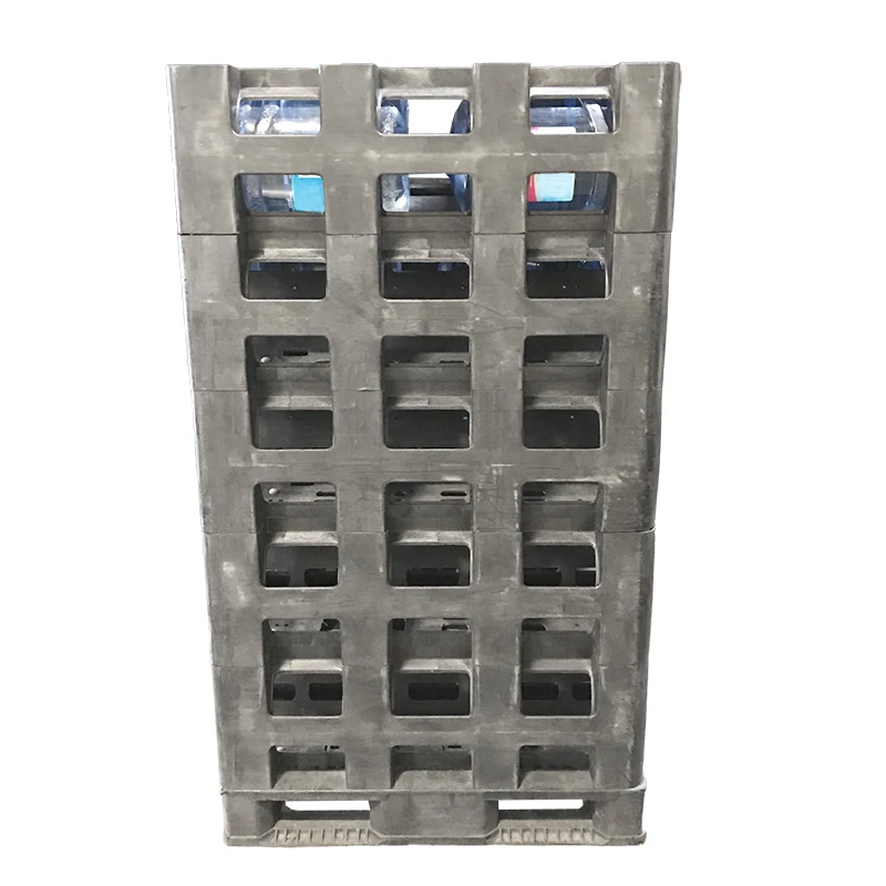 Stackable Plastic HDPE 3 Pocket 5-Gallon Modular Racking System Water Bottle Storage Holder Rack For Transport