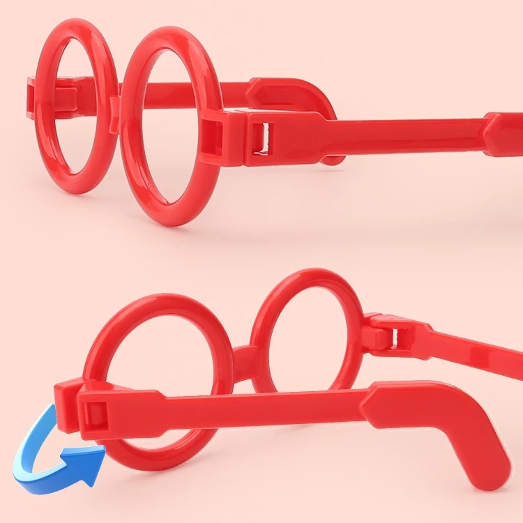 Boys Girls Frame Round Eyeglasses Costume Pretend Play Children Kids No Lens Nerd Fake Glasses
