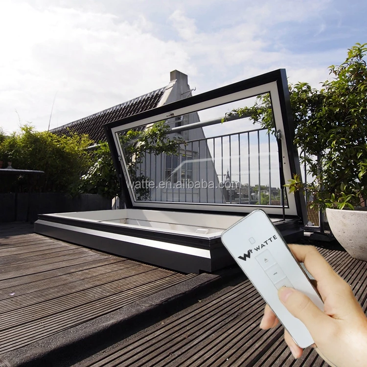 
China Manufacturer Home 550*1180 Roofing Skylight Window Hatches House Led Lights Roof Glass Windows Building Materials 