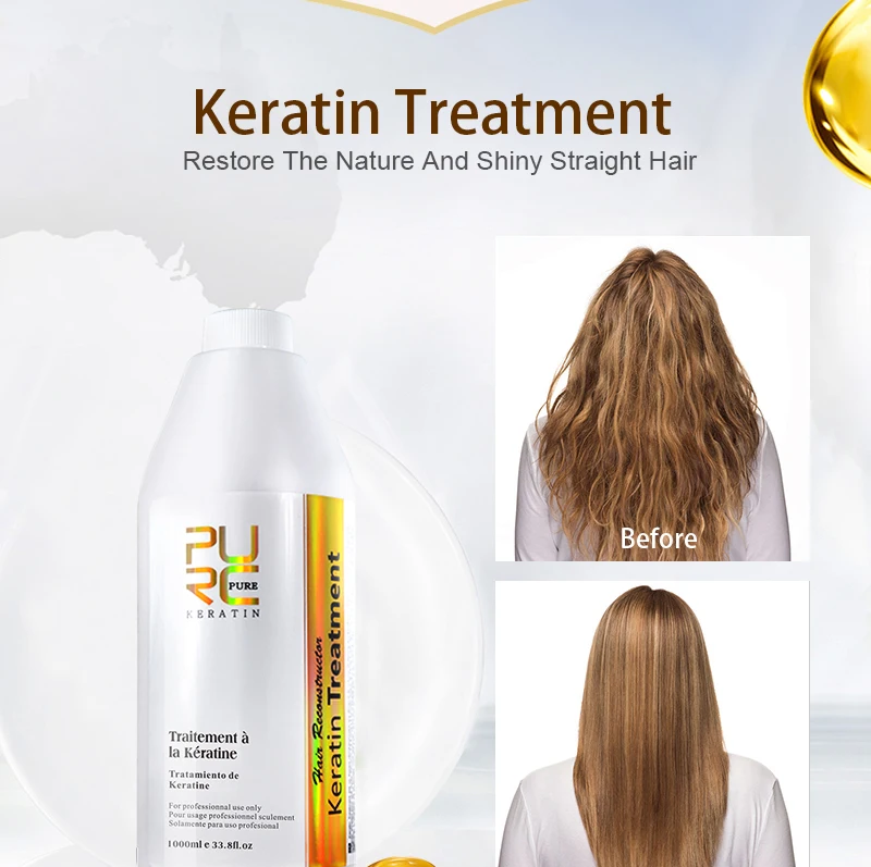 professional Brazilian keratin hair smoothing straightening treatment