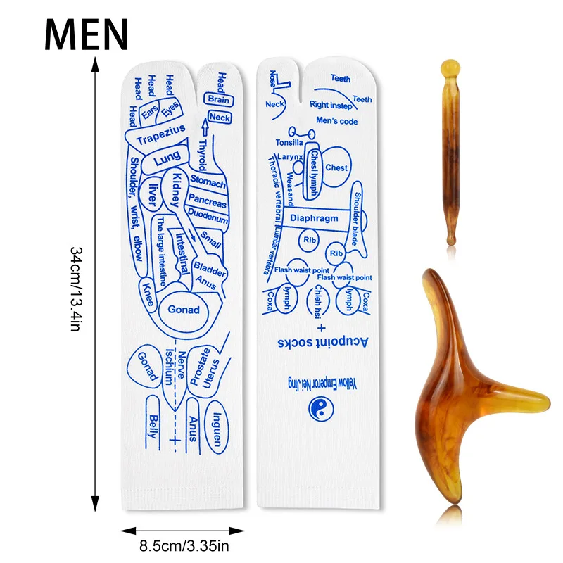 Digital Acupuncture Points Socks Warp Socks Magical Meridian Socks English Version Healthy and Interesting