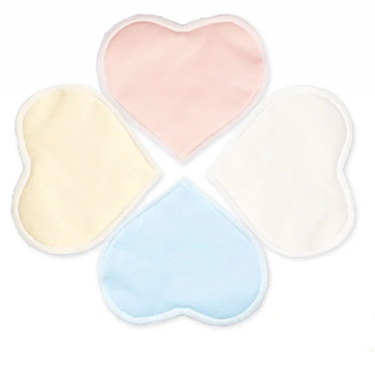 
3 layer heart shape washable organic bamboo nursing reusable maternity feeding breast pads 