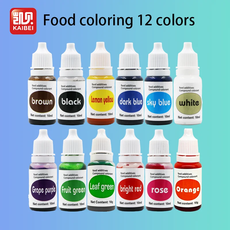 Halal food colour liquid hot sale food dye for cake coloring edible colorant Edible coloring 10g