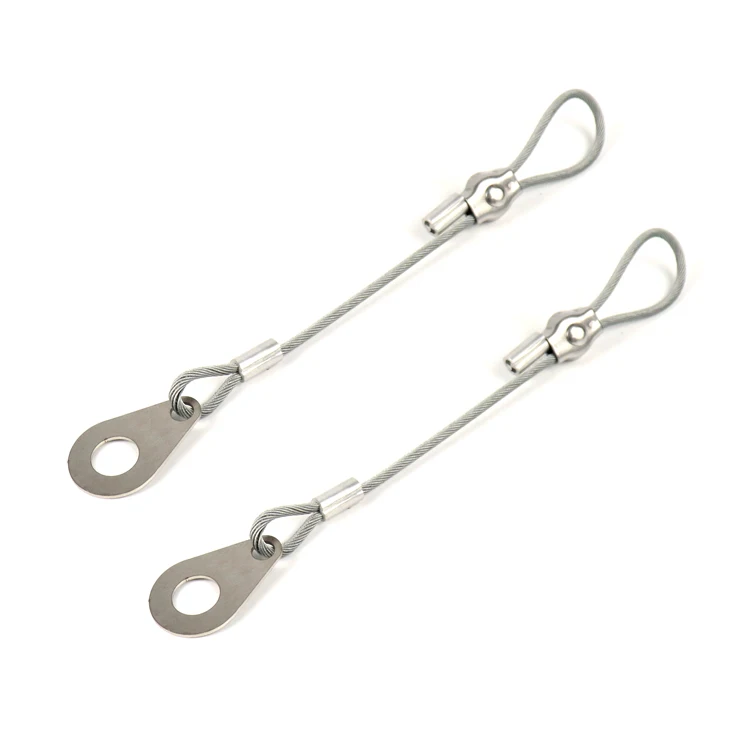 stay wire with locking wire clips/fasten Locking Eyelet Safety cable drill pipe safety clamp whipcheck