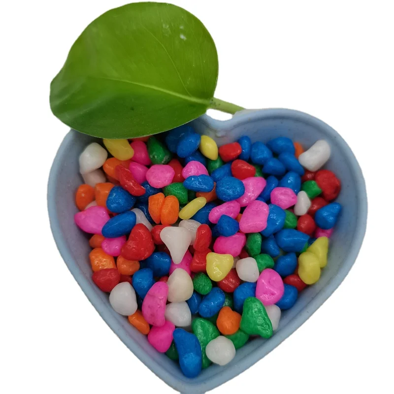 Super Quality Beautiful Polished dye colored Pebble Stone for swimming pool