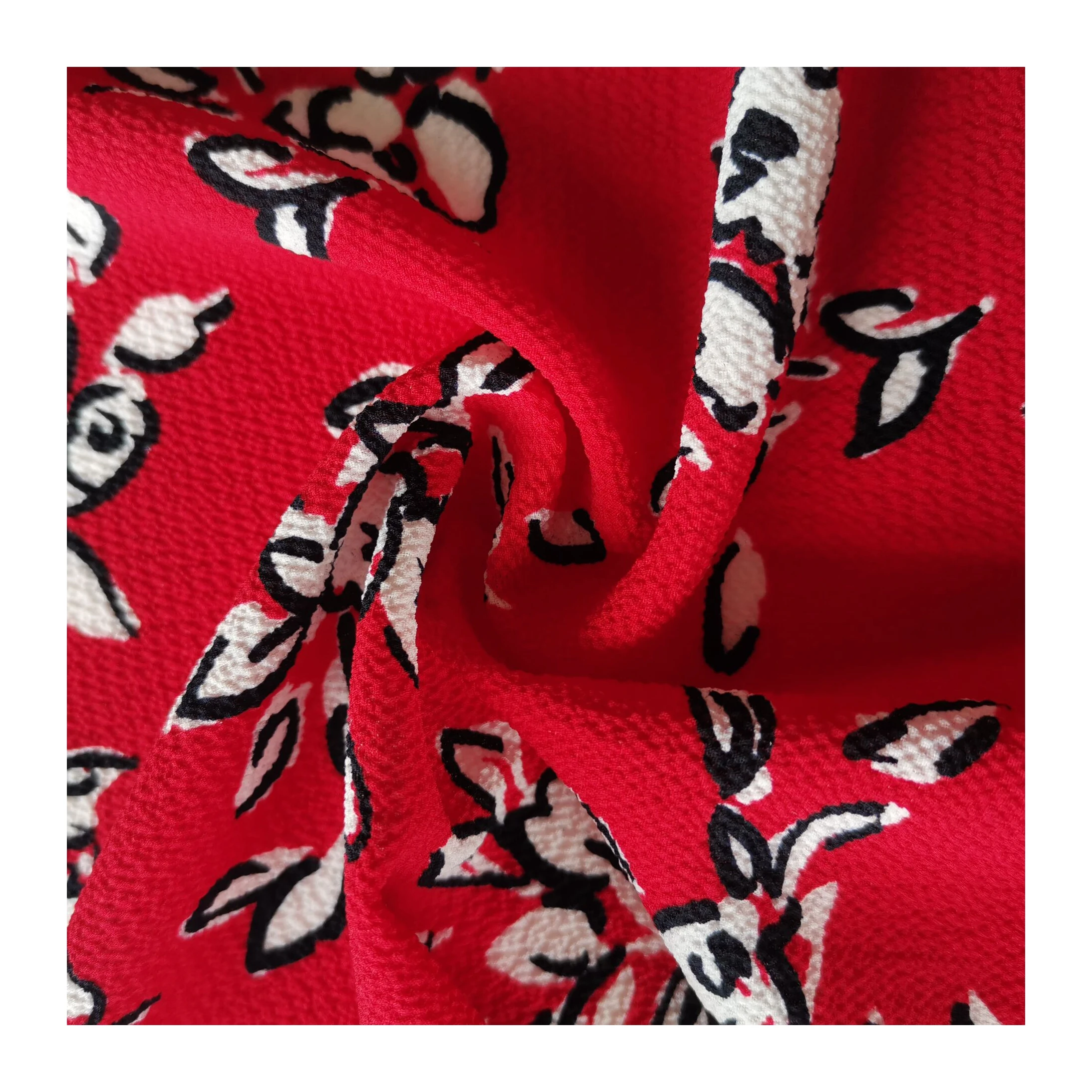 Растягивающаяся ткань из полиэстера с принтом 4 способа спандекс шифоновая для платья юбки