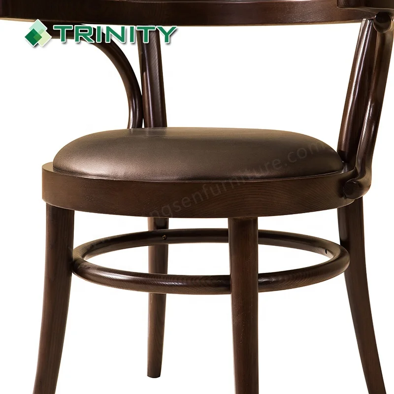 Custom High End Hotel Restaurant Furniture Wooden Coffee Shop Chairs For Cafe