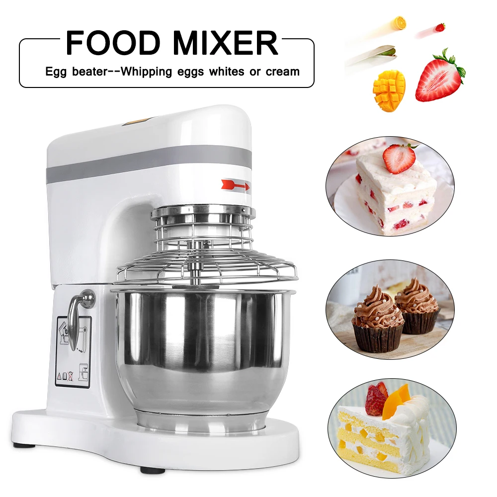 Gzkitchen Электрический 5L миксер профессиональных продуктов питания и бесступенчатое регулирование скорости коммерческих для теста крем тестомесильная машина