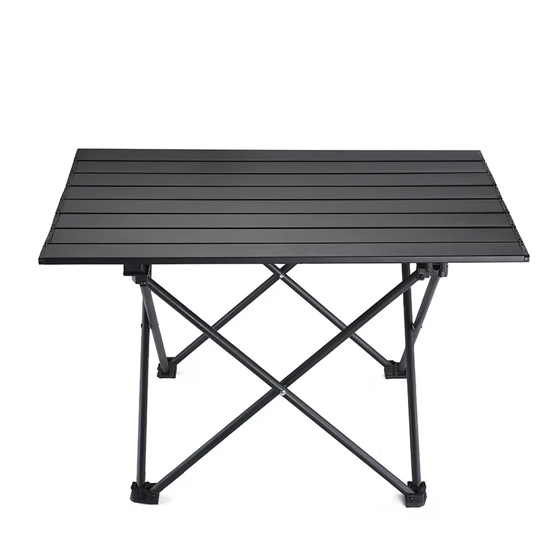 Modern Design Adjustable Aluminum Leg Folding Table Portable round Bamboo Picnic Table for Outdoor Camping Use