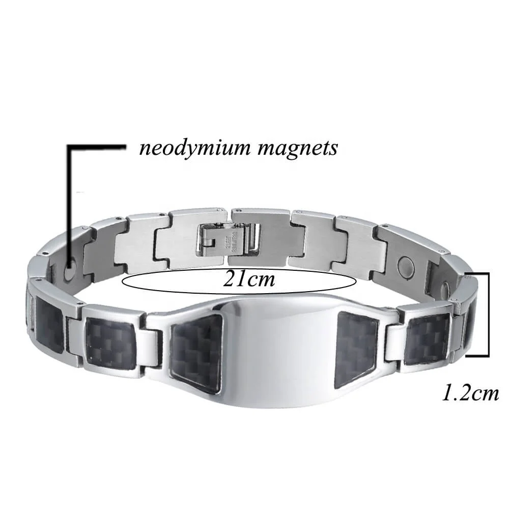 BioMagnetic Jewelry  Cross 3000Gauss Neodymium Magnet Mens Magnetic Bracelets for Arthritis