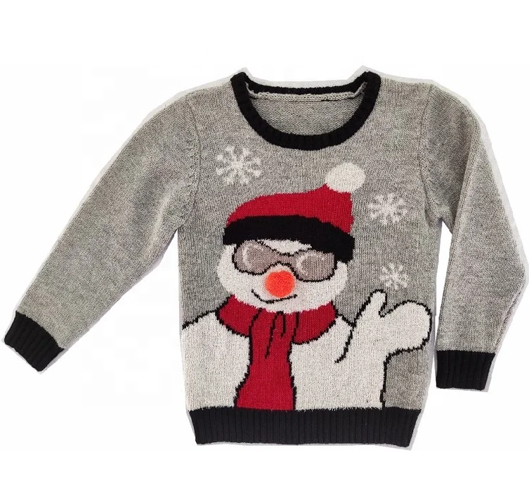 
Pompom Snowman Christmas Knitwear Boys Clothes Kids Clothing Children Clothes 