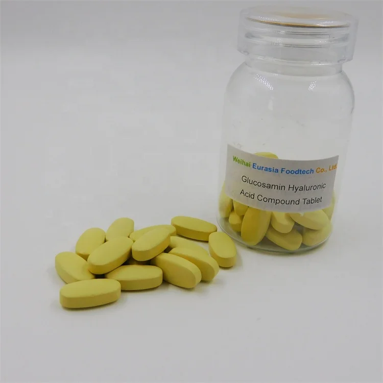 Manufacturer Food supplement Glucosamine Hyaluronic Acid Compound Tablets for Joints and Skin Health