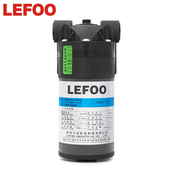 LEFOO 100 gpd ro water mini pumps ro pump in water filters DC RO Diaphragm Booster Pump membrane pressure pump