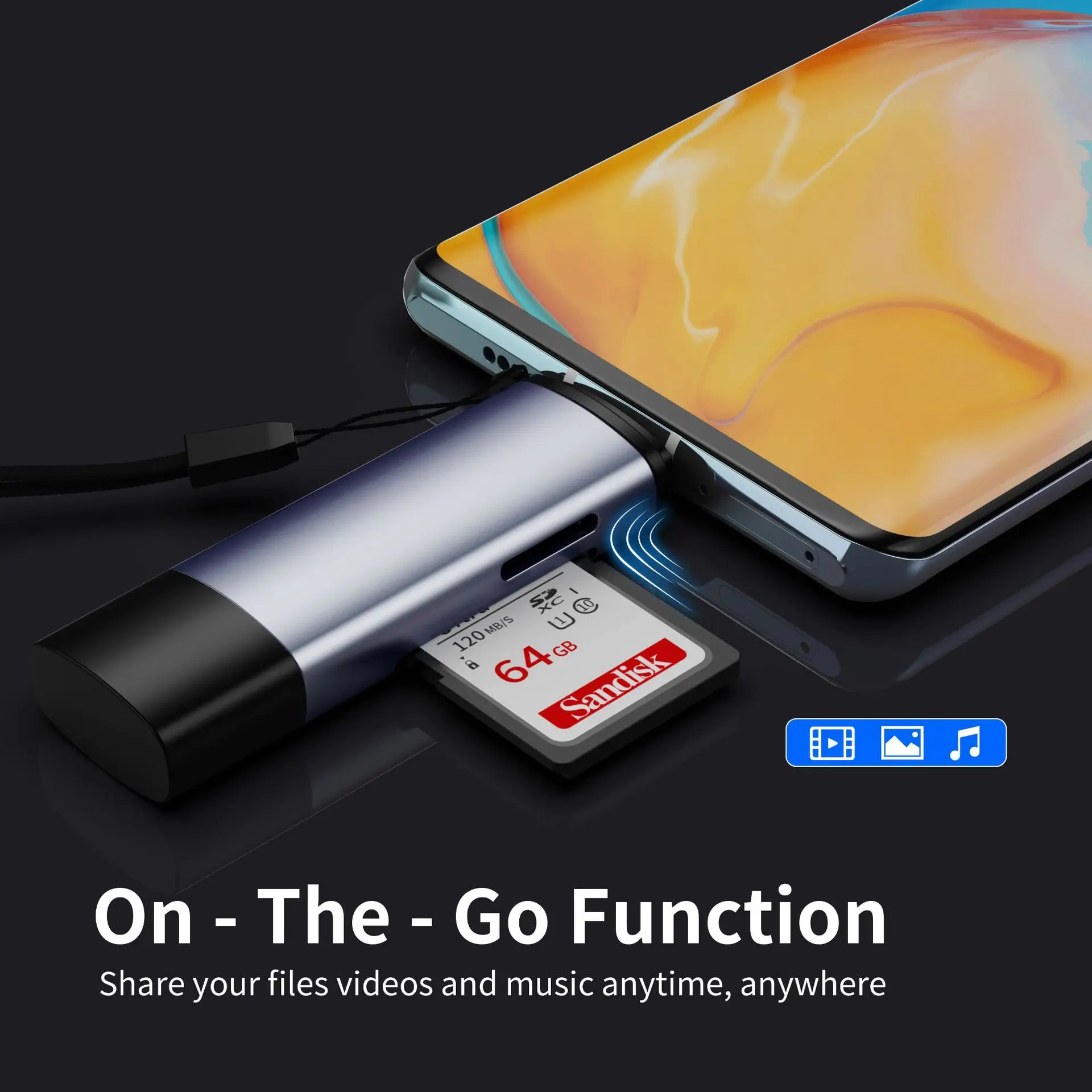 Good quality portable portable card reader FOR SD and TF Direct sales from Chinese manufacturers Mobile card reader