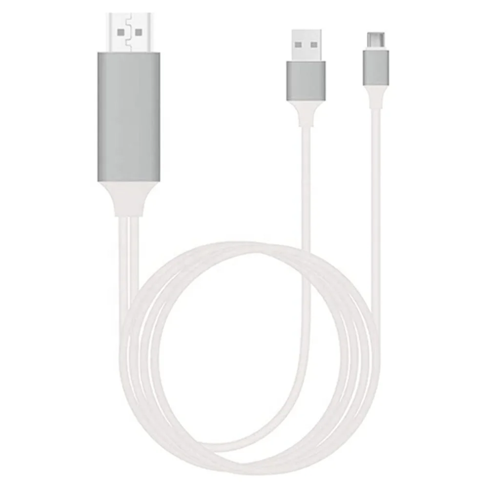 Кабель-адаптер USB C на 4K HDMI с блоком питания для MacBook Pro и Samsung Galaxy S9 S8 Huawei P20 т. д.