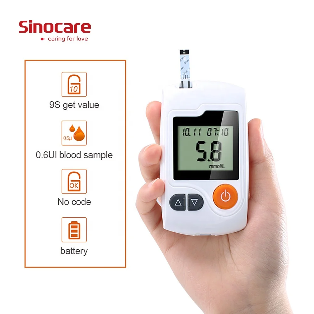 Sinocare GA-3 Digital Blood Testing Equipments with 50 Test Strips Diabetes Glucometer Suger Glucose Tester Monitor