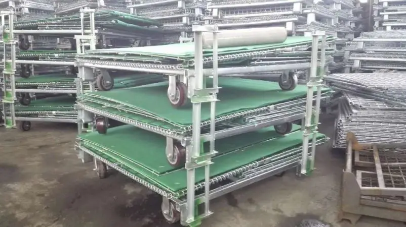 Replaceable Wire Wooden Storage Container Metal Firewood Plastic Pallet Cage Heavy Duty Storage Bins