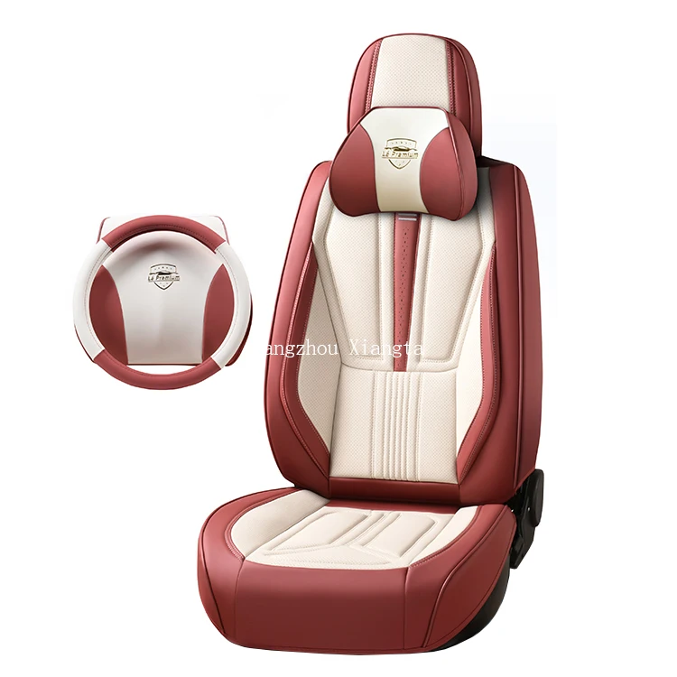 Pu Leather 5d Universal Car Seat Cushion Car Interior Accessories Waterproof Full Set Car Seat Cover For Five Seats