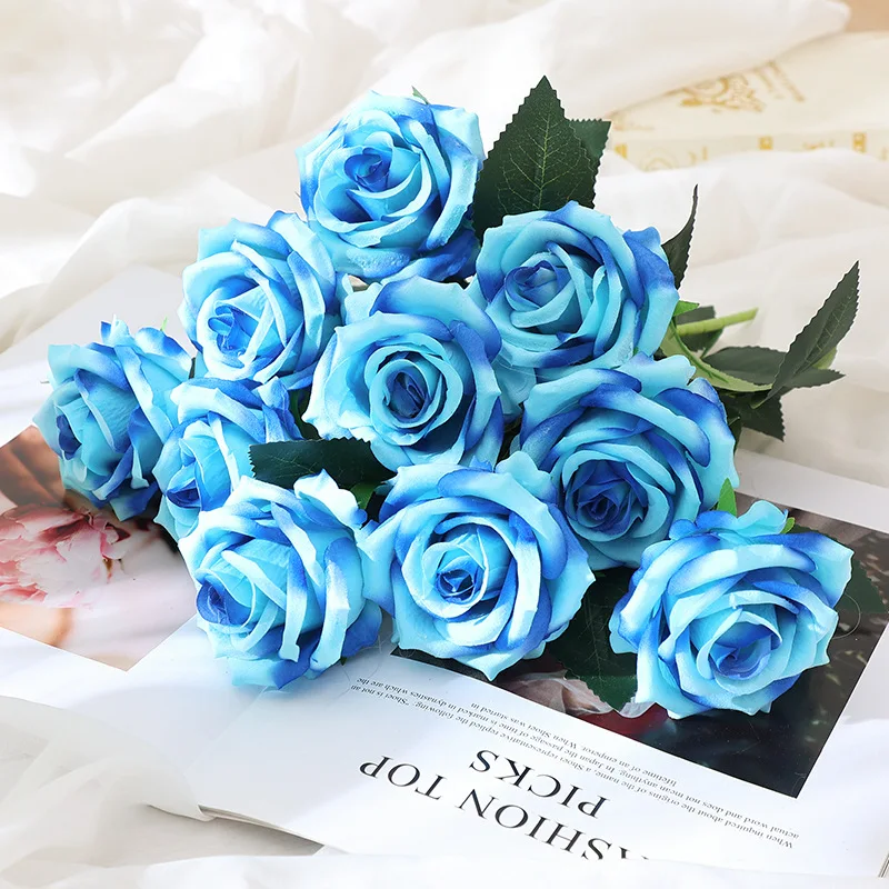 Wedding bouquet short simulation rose creative table flower decoration simulation silk artificial flower wedding bouquet