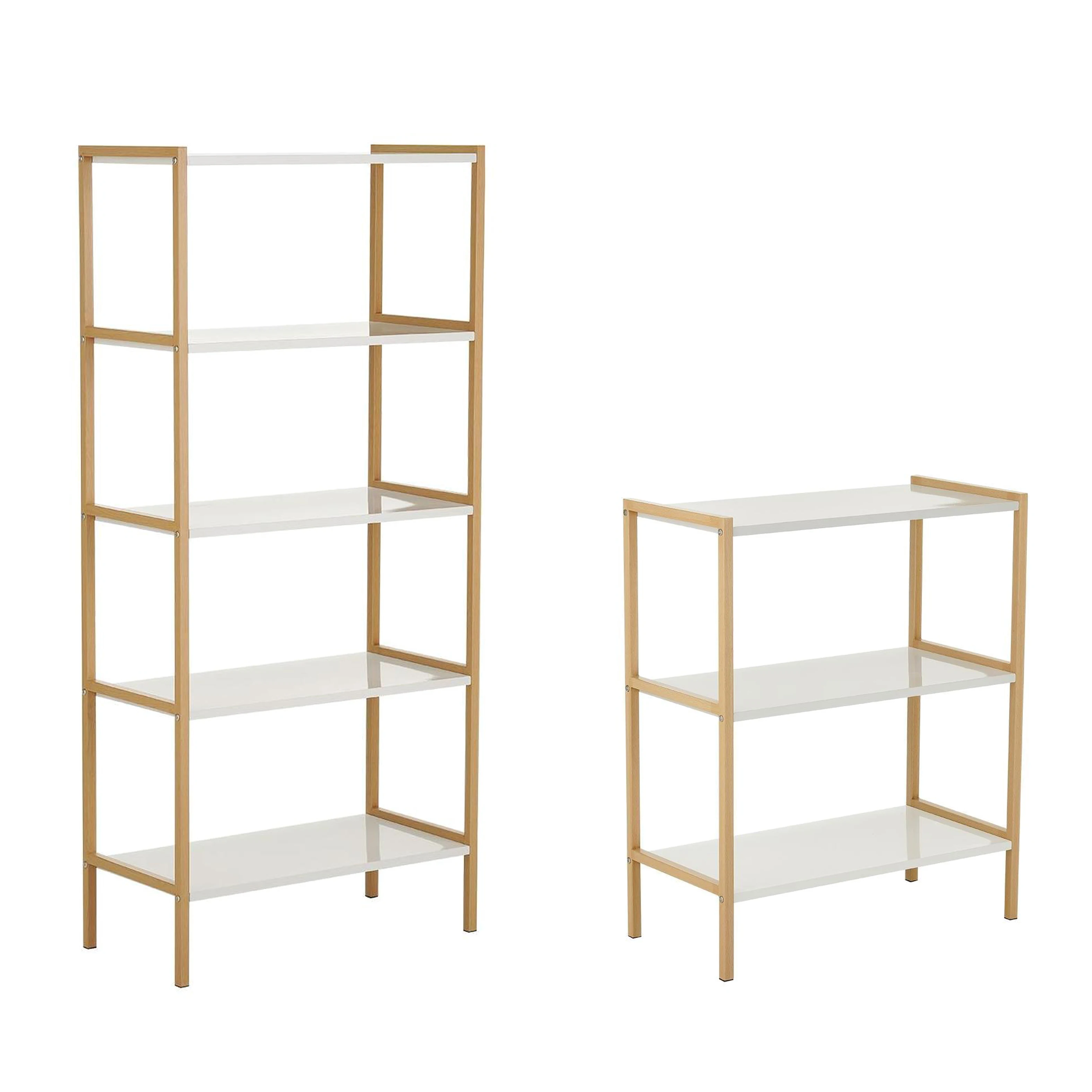 Hot Selling Home Living Room Bathroom Iron Metal White Display Rack with 3 5 Tier Storage Shelves
