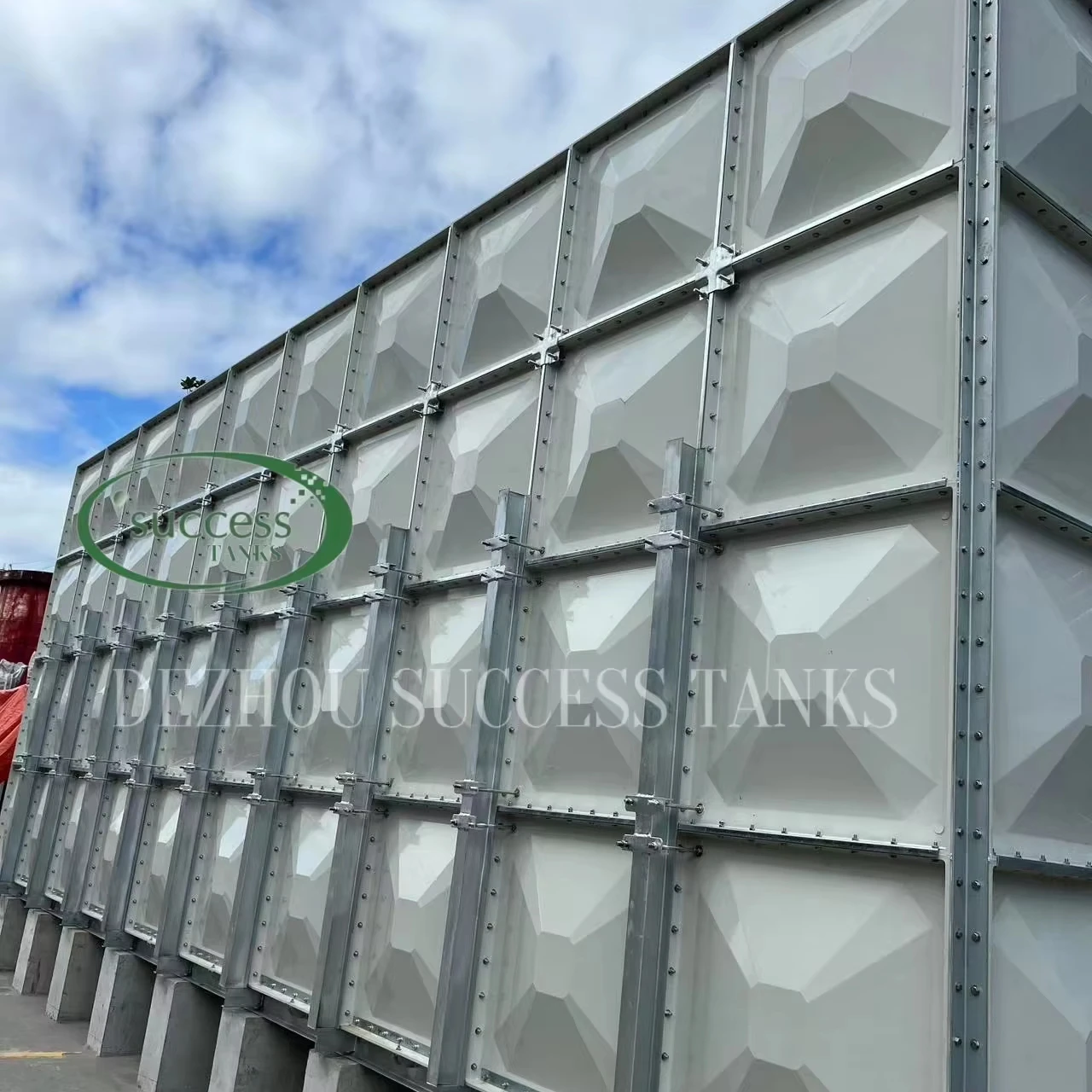 10000 50000 Liters Large Big GRP FRP Rectangular Sectional Water Storage Tank Modular Food Grade Water Tank
