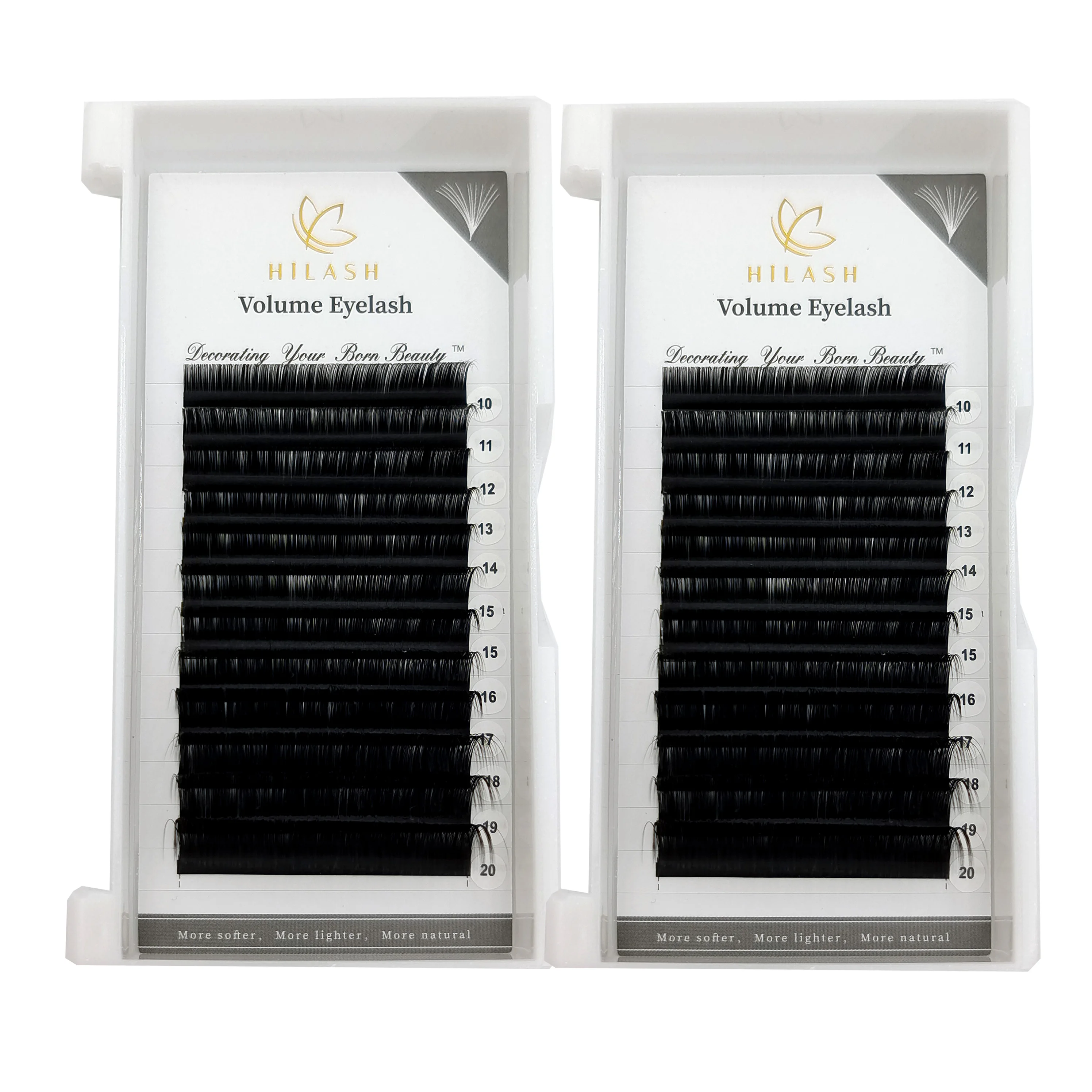 HILASH Cashmere Soft Lashes Extension 8-15 10-20 Mm Matte Mink Lash Extensions Trays 0.03 0.05 0.07mm Velvet Lash Extensions