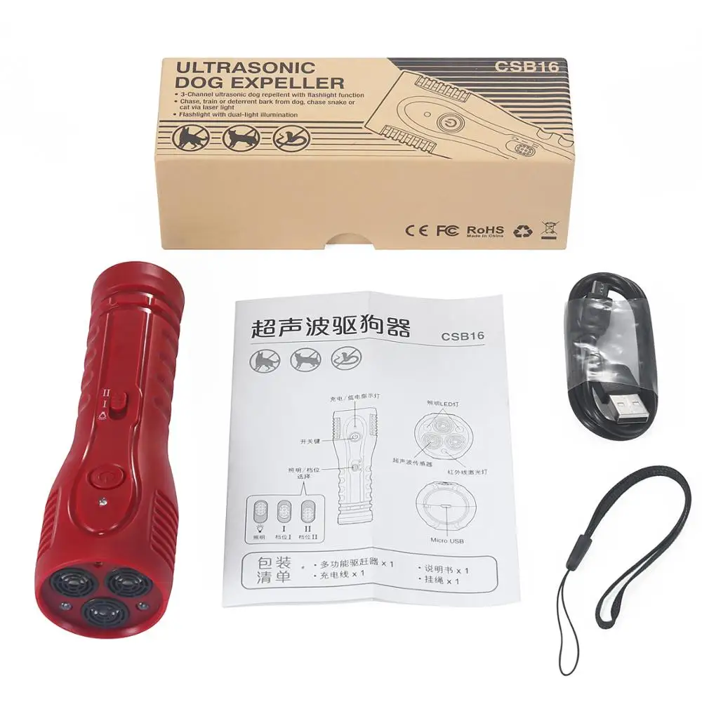 
Anti Barking Stop Bark Pet Dog Bark Deterrents Device Trainer High Quality Ultrasonic Dog Trainer 