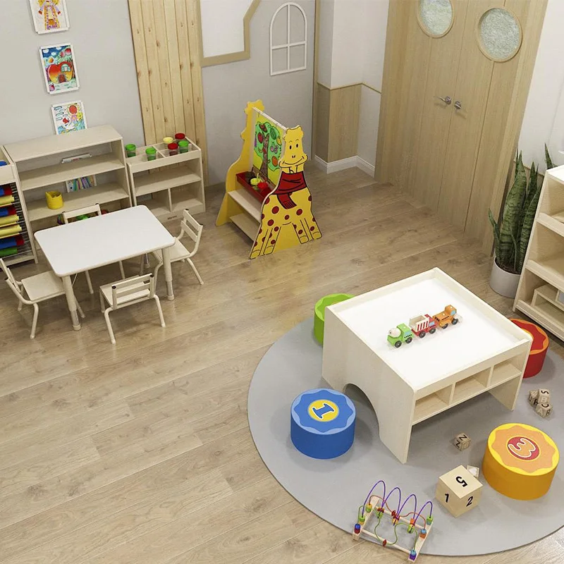 Wisdom Customized Baby Nursery Furniture Classroom Sofa Sets Art Area Daycare Equipment Kids Wooden Set for