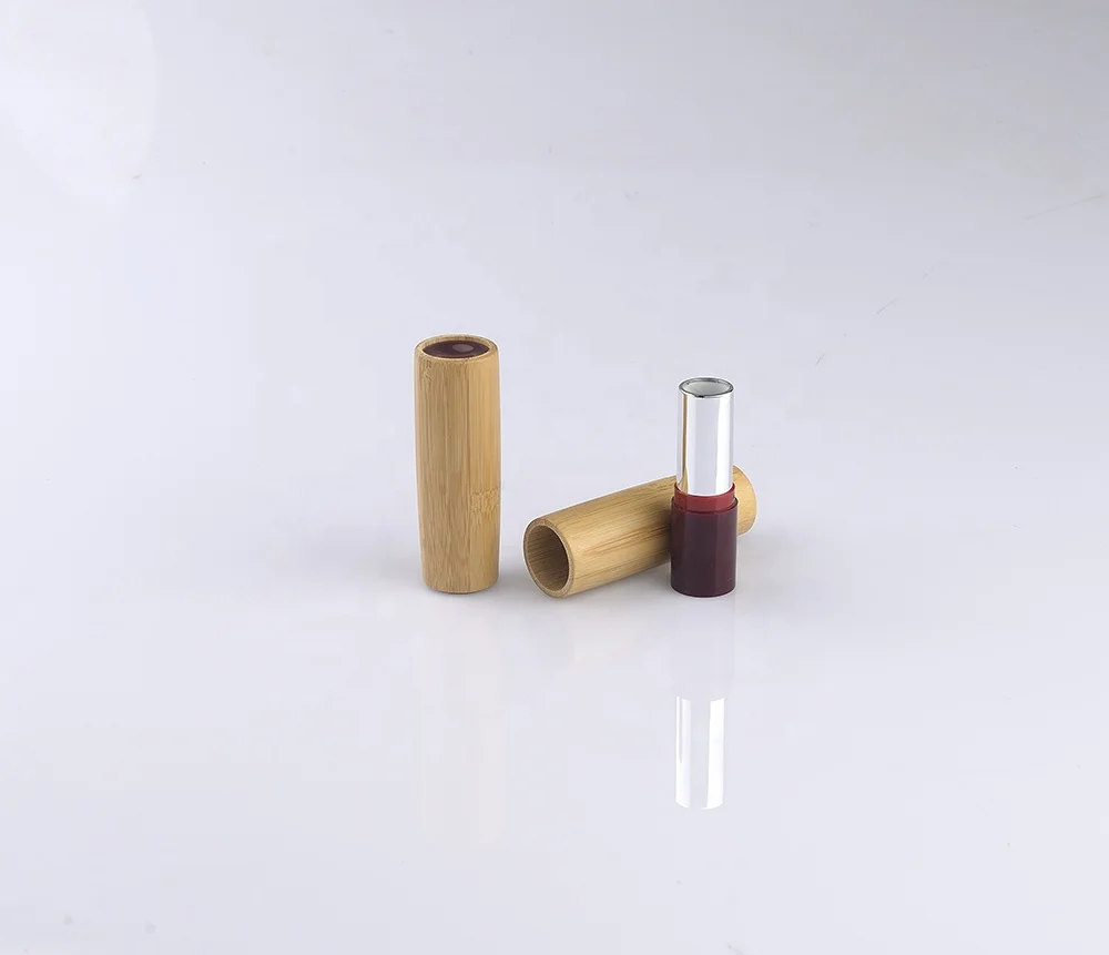 makeup cosmetic packaging Lip stick wooden bamboo case