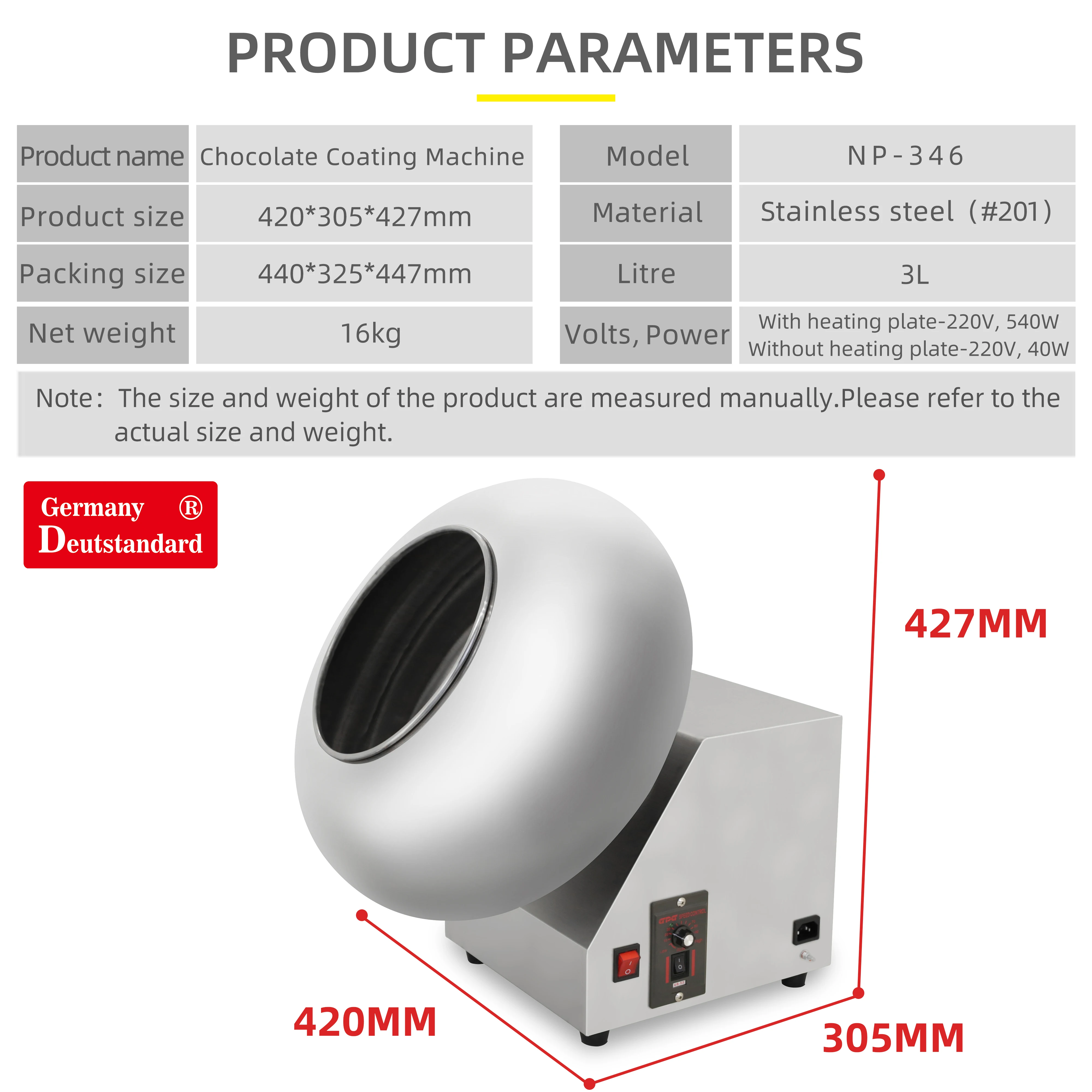 Heating Board Chocolate Coating Machine Sugar Candied Peanut Coat Machine /