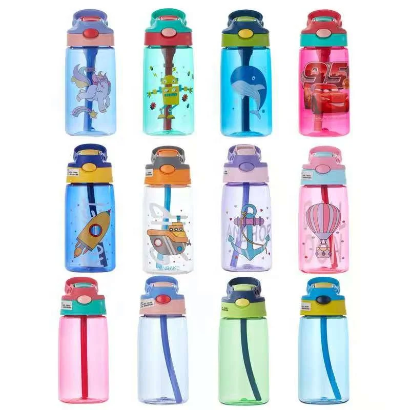 Available kids hiking water bottle with image bpa free children plastic drink bottle