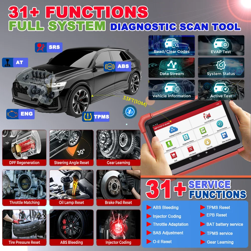 2024 LAUNCH X431 CRP919X BT Car Diagnostic Tool DBScar VII VCI Auto OBD2 Scanner Car Diagnostic Machine