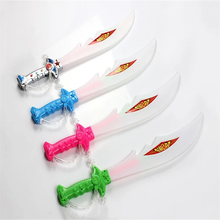 Hot sale 58cm Big white knife  Sword music  children toy blade flashing  vocal toy
