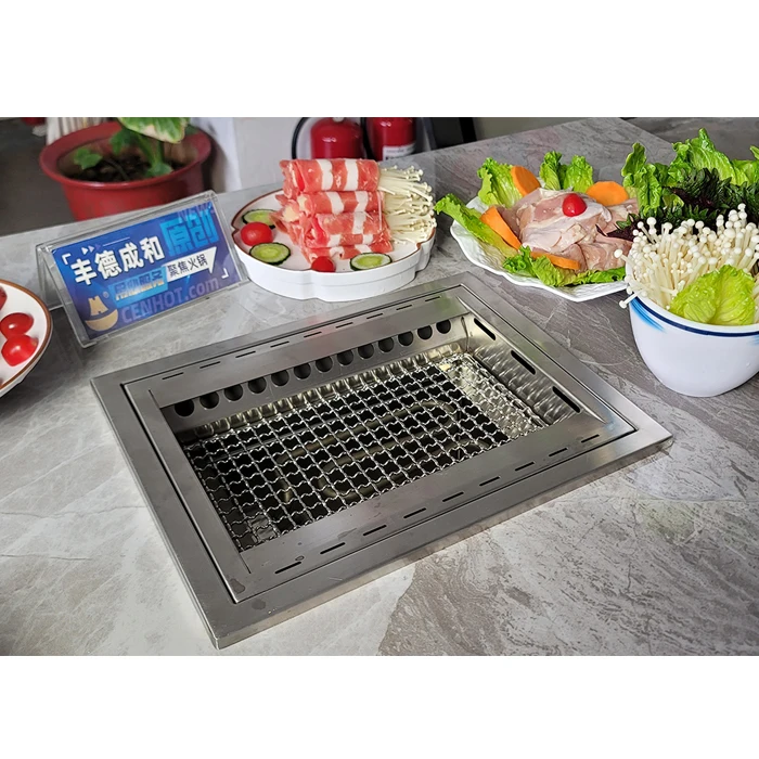 CENHOT Small Indoor Smokeless Grill Single-person Mini Korean BBQ Grill Restaurant