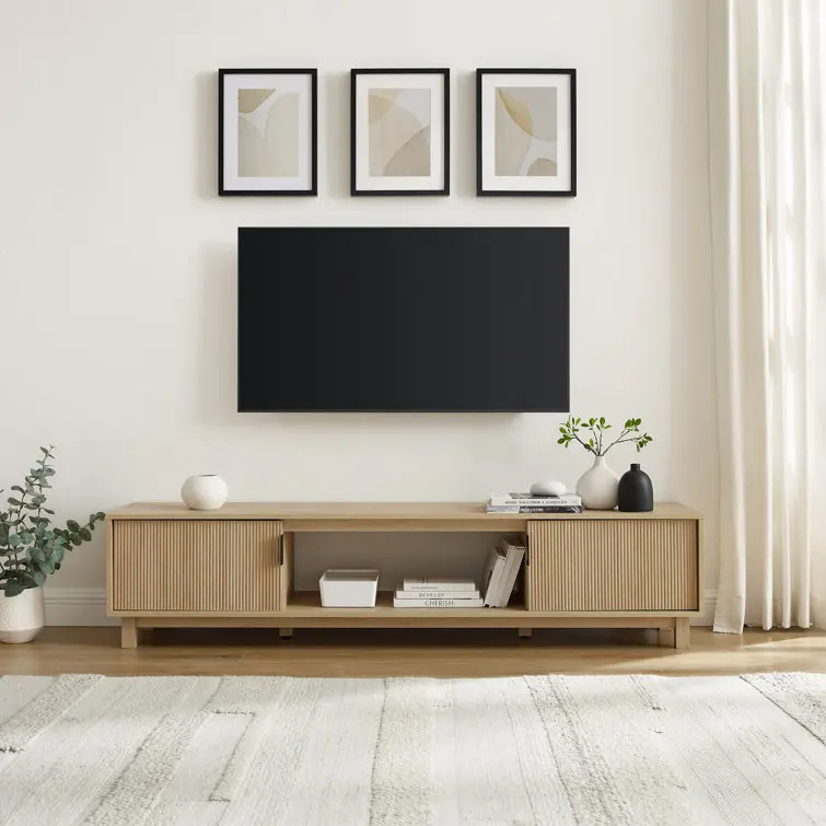 Kainice carved decorative wooden table tv cabinet storage living room stand modern design furniture