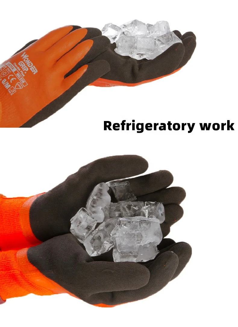 
Wonder Grip WG-338 Thermo Plus Coldproof Waterproof Latex Safety Work Warm Winter Gloves 