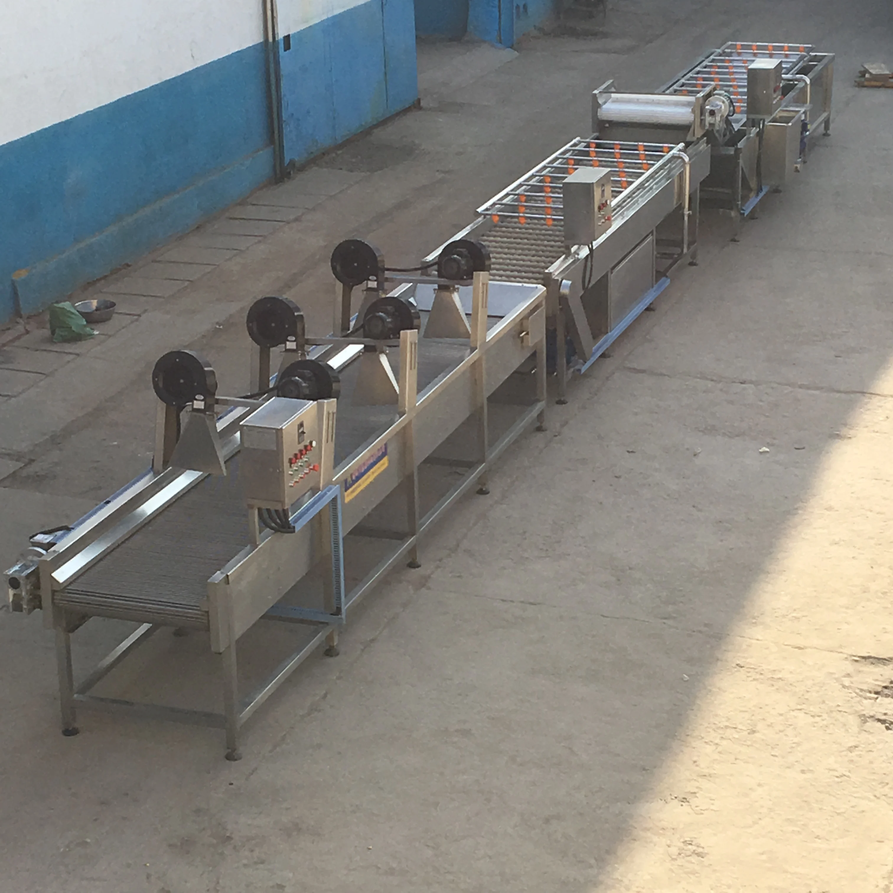 machine to wash and pack vegetable complete chain