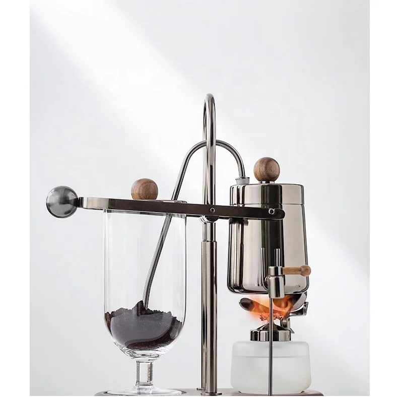 Diguo Syphon Coffee Maker Borosilicate Glass Gold Color Belgian Coffee Maker Siphon Coffee Maker