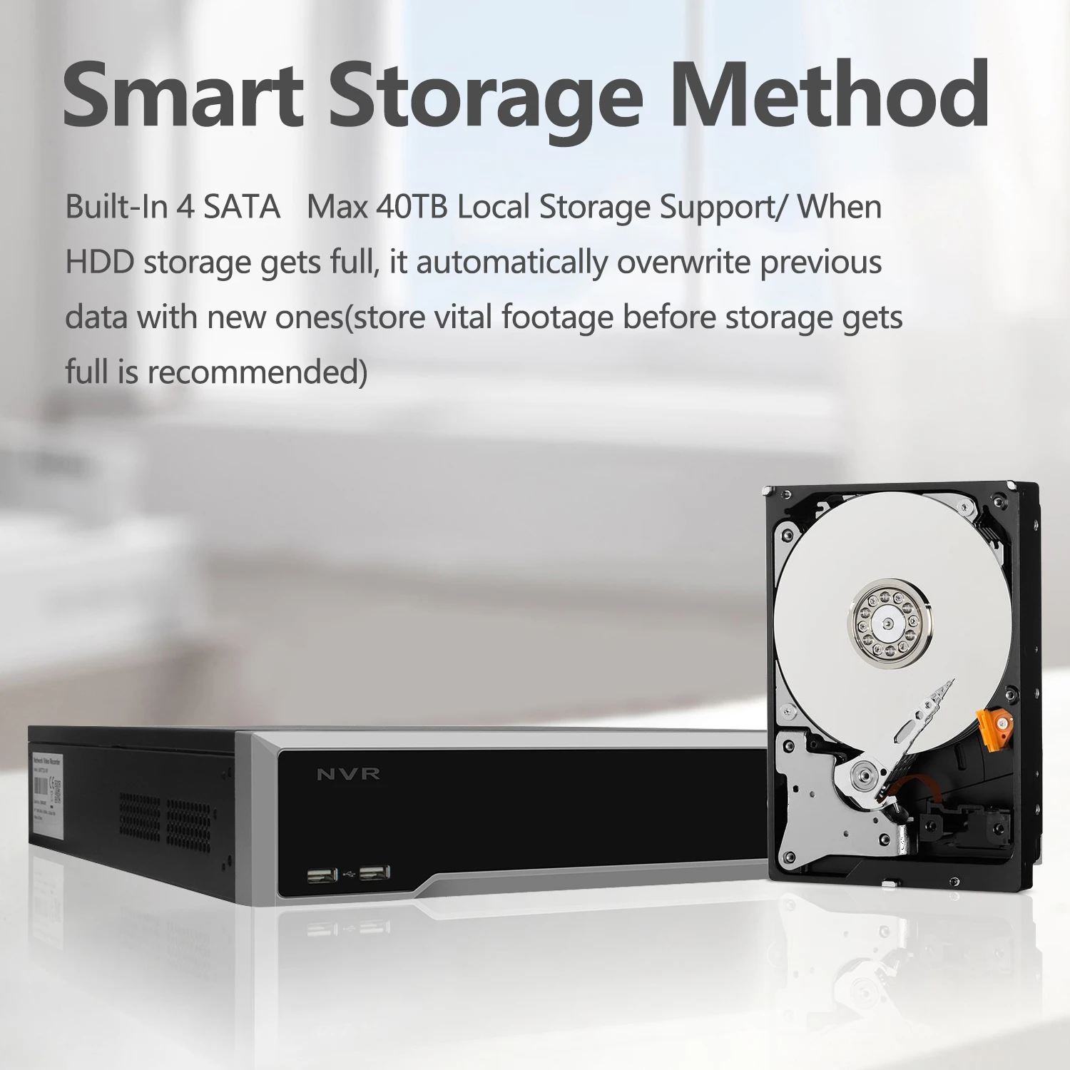 Anpviz 12MP POE NVR 32Channel 24POE Ports 4SATA Interfaces Max 40TB Capacity support AI Motion Detection 4K video output