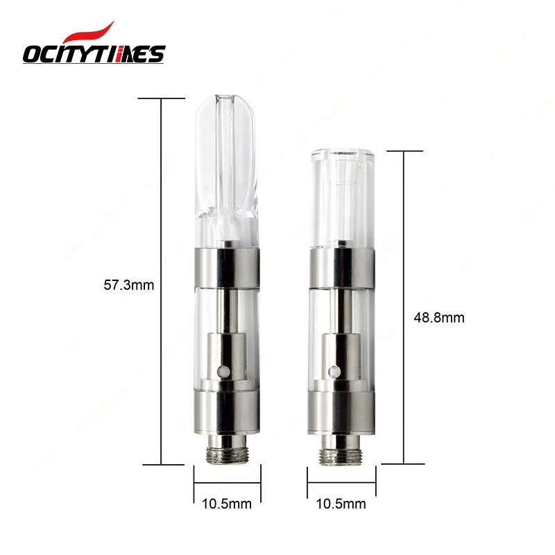 
PC tube packaging Ocitytimes empty 0.5/1.0ml ceramic coil cartridge C10 vaporizer 510 vape pen 