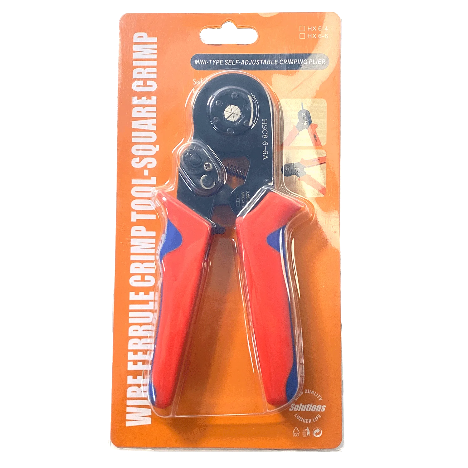 Tubular Terminal Crimping Tools Electrical Pliers HSC8 6-6A 0.25-6mm2 Ferrule Crimp Pliers round nose European pliers Crimping