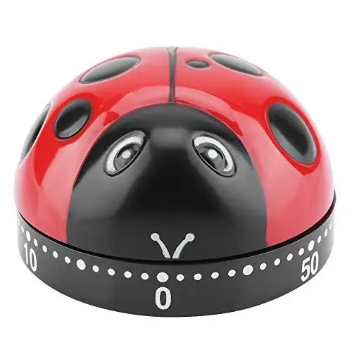 Ladybug Kitchen Timer  Mechanical Wind-Up Timer Kitchen Cooking Timer